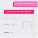 Kit 04 Fronhas De Cetim Anti Frizz 70cm X 50cm Par Azul Marinho