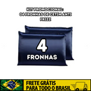 Kit 04 Fronhas De Cetim Anti Frizz 70cm X 50cm Par Azul Marinho