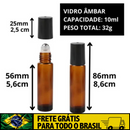 Kit 5 Frascos Roll On Ambar 10ml Perfume Oleo Essencial