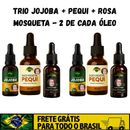 Trio Jojoba + Rosa Mosqueta + Pequi - 100% Puros